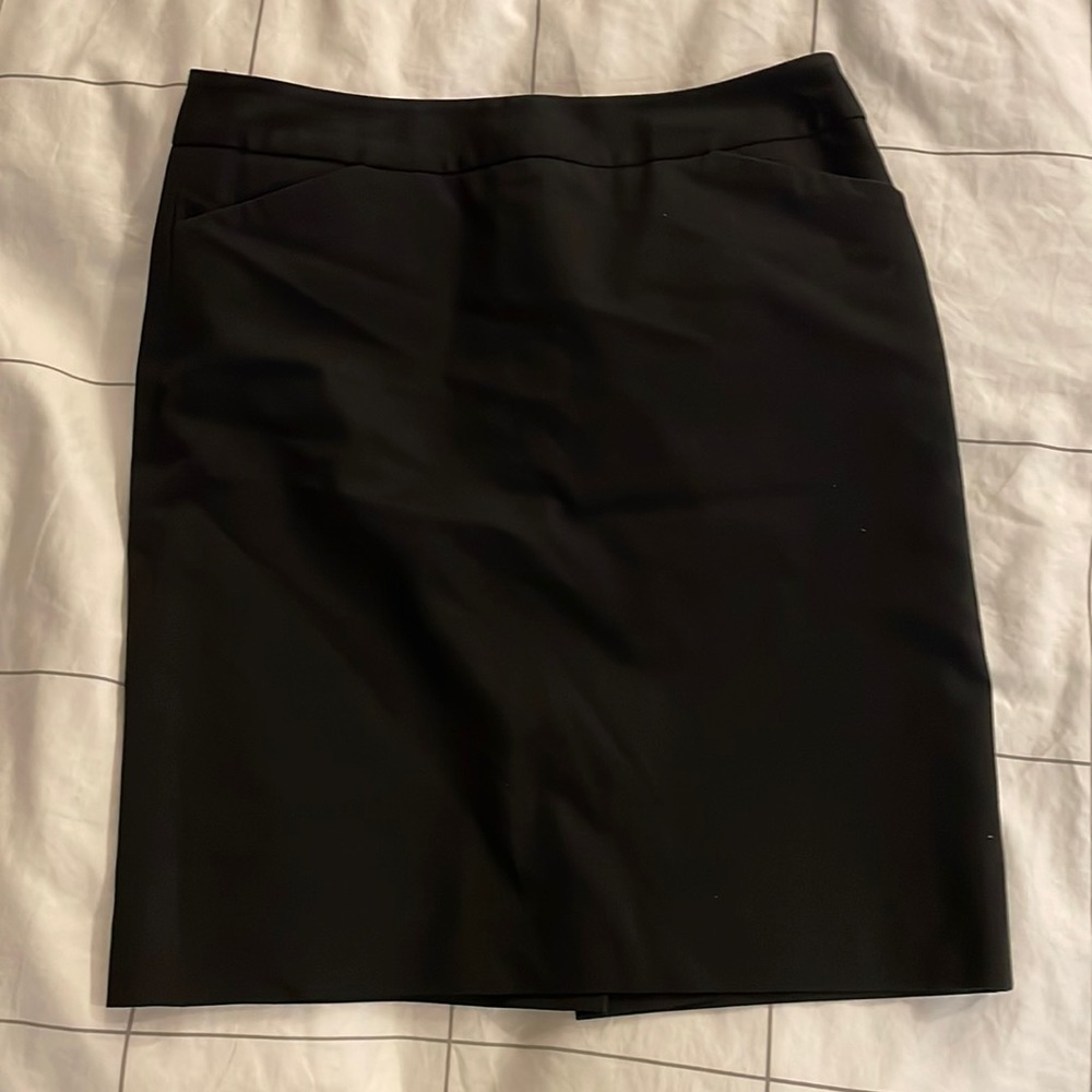 Black wool skirt for office